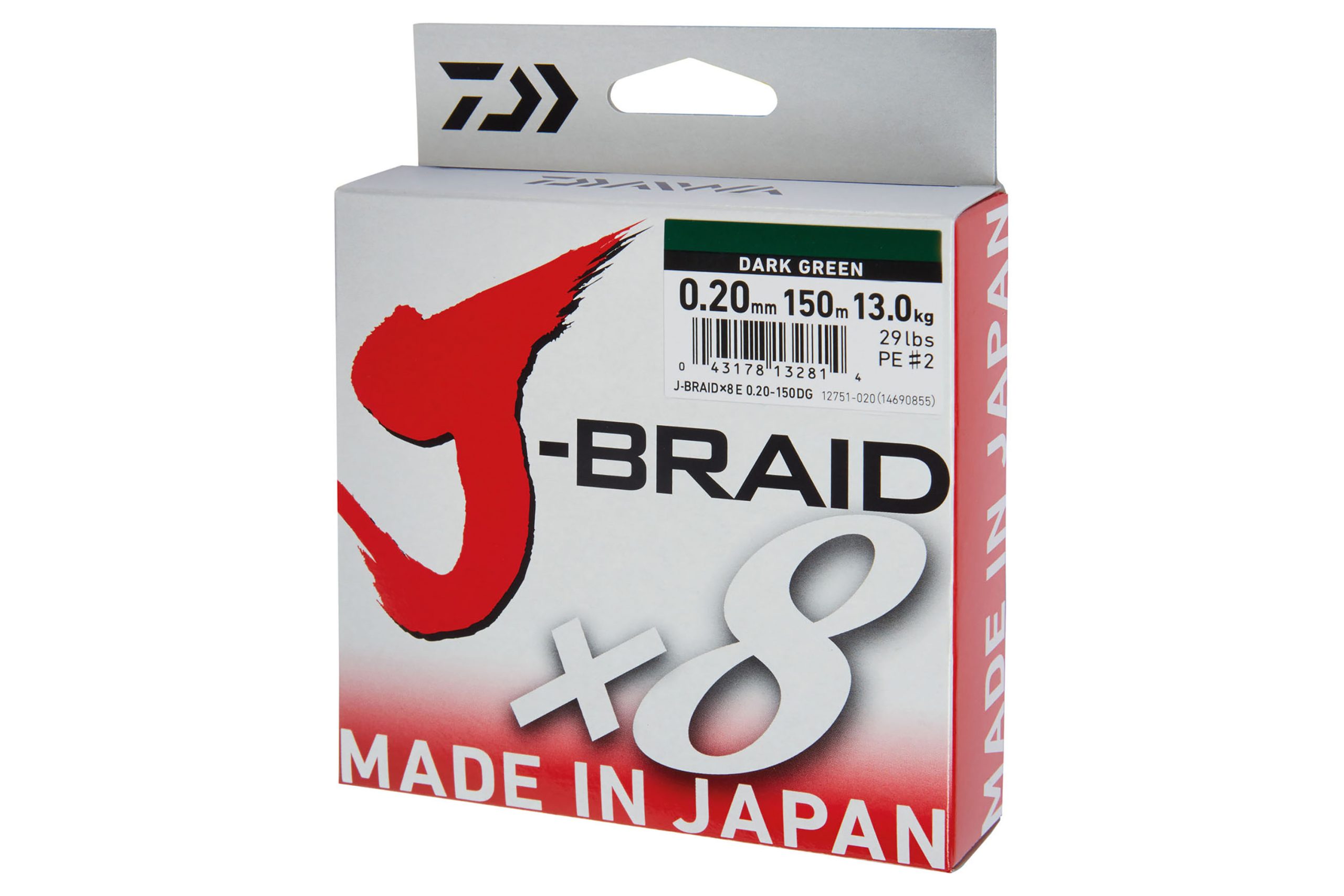 12751-020_21 Daiwa J-Braid X8 Dark Green